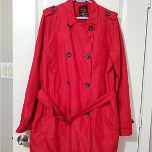RED TRENCH COAT by Scottevest — women’s size XXL